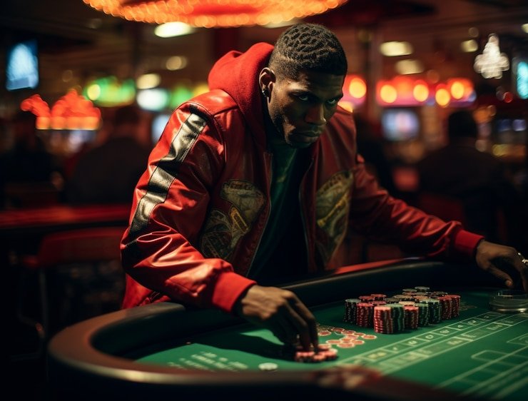 Aplikasi mobile nimoslot menampilkan tabel blackjack langsung dengan kontrol taruhan dan chat dealer
